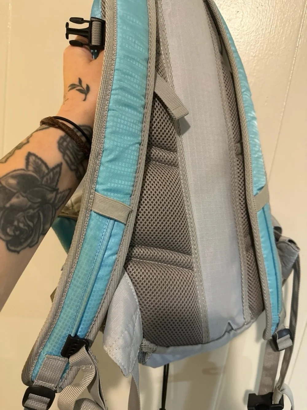 Quest light blue and Gray hiking Daypack
